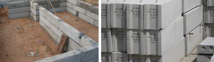 Фундаментные бетонные блоки