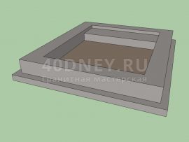Схема ленточного фундамена на могилу
