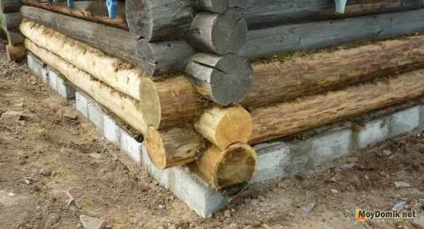 Ремонт фундамента деревянного дома – от устранения трещин, до полной замены в фото