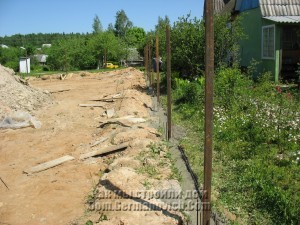 Лента фундамента утром следующего дня