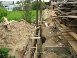 Опалубка для верхнего яруса фундамента