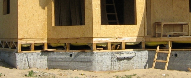 Фото ленточного фундамента для каркасной постройки
