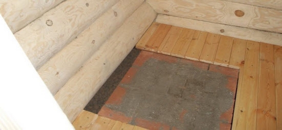 Фундамент под печьв баню с деревянным полом