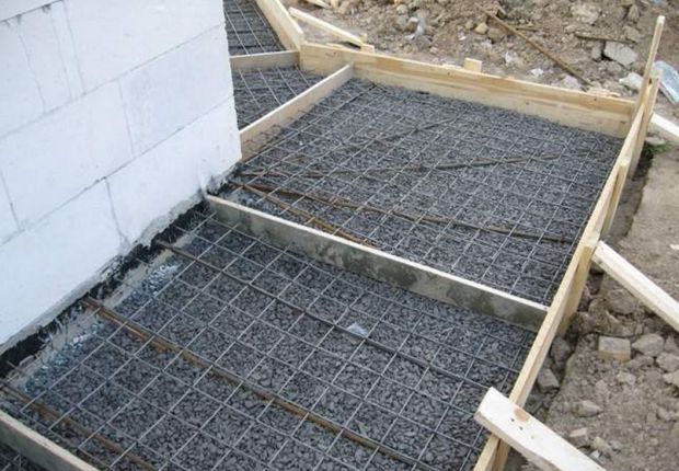 Опалубка отмостки с деформационными швами