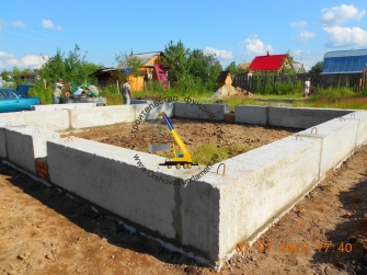 Сборный фундамент из блоков ФБС