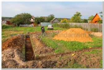 Земляные работы - отрыв траншеи