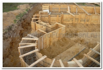 Деревянный каркас под фундамент