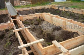 Подготовленная опалубка к заливке бетонной смеси