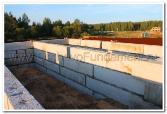 Сборный фундамент - вид сверху