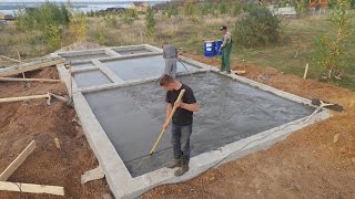 Фундамент под баню с бетонным полом как делать