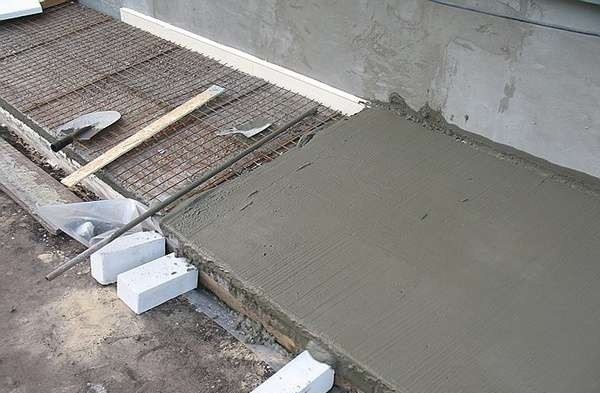 Заливка бетоном