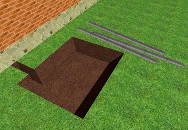 Котлован и траншея для контура заземления