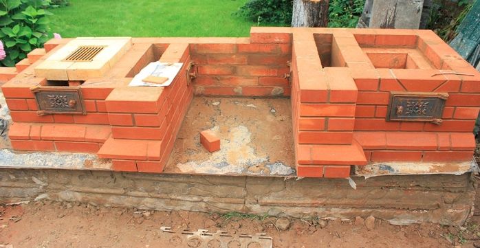 Пример строительства барбекю