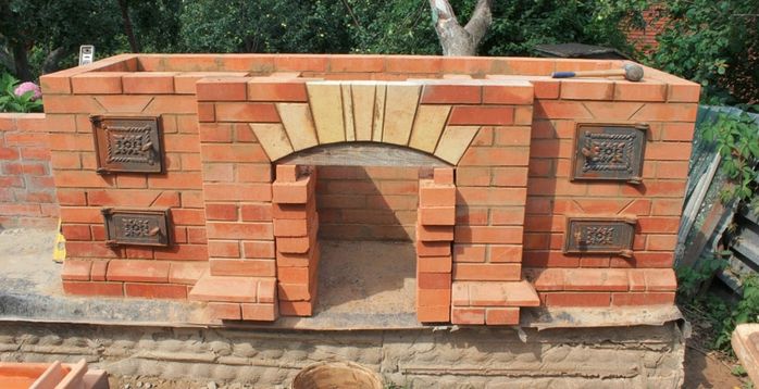 Пример строительства барбекю