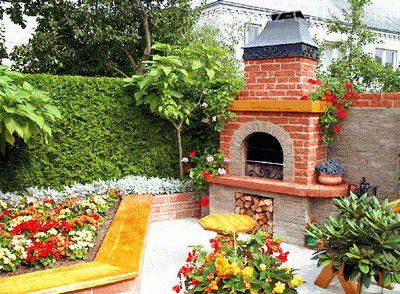 Барбекю своими руками из кирпича